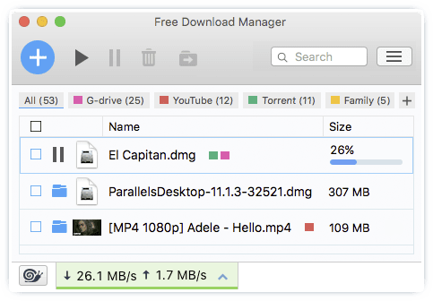 Free Download Manager v5.1.38，跨平台的开源免费纯粹下载工具