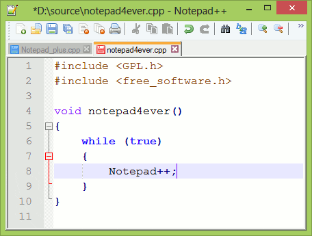 Notepad++ v7.8.5，全能的开源编辑器，程序员一般都爱它