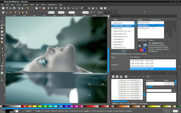 Inkscape v0.92.4，免费、开源、专业的高质量的矢量图像编辑器